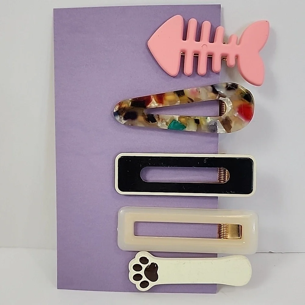 Dinosaur Birthday Card + Set of 5x (five) Hair Clips Burgoyne KJS Industries